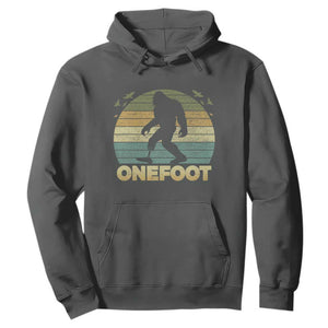 Onefoot Leg Amputee Recovery Hoodie Retro One Foot Bigfoot TS10 Dark Heather Print Your Wear