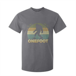 Onefoot Leg Amputee Recovery T Shirt For Kid Retro One Foot Bigfoot TS10 Charcoal Print Your Wear