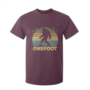 Onefoot Leg Amputee Recovery T Shirt For Kid Retro One Foot Bigfoot TS10 Maroon Print Your Wear