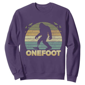 Onefoot Leg Amputee Recovery Sweatshirt Retro One Foot Bigfoot TS10 Purple Print Your Wear