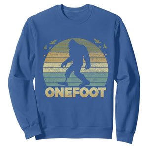 Onefoot Leg Amputee Recovery Sweatshirt Retro One Foot Bigfoot TS10 Royal Blue Print Your Wear