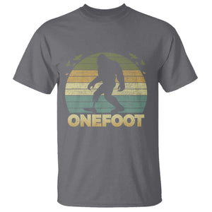 Onefoot Leg Amputee Recovery T Shirt Retro One Foot Bigfoot TS10 Charcoal Print Your Wear