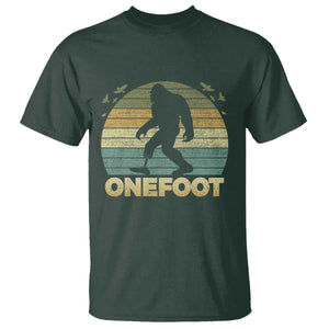Onefoot Leg Amputee Recovery T Shirt Retro One Foot Bigfoot TS10 Dark Forest Green Print Your Wear