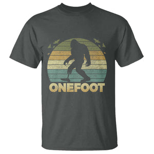 Onefoot Leg Amputee Recovery T Shirt Retro One Foot Bigfoot TS10 Dark Heather Print Your Wear