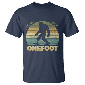 Onefoot Leg Amputee Recovery T Shirt Retro One Foot Bigfoot TS10 Navy Print Your Wear