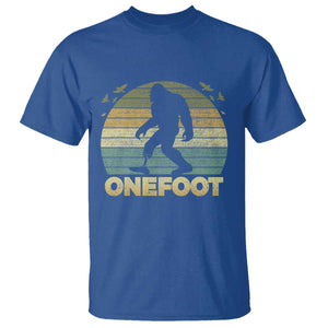 Onefoot Leg Amputee Recovery T Shirt Retro One Foot Bigfoot TS10 Royal Blue Print Your Wear