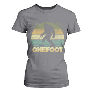 Onefoot Leg Amputee Recovery T Shirt For Women Retro One Foot Bigfoot TS10 Charcoal Print Your Wear