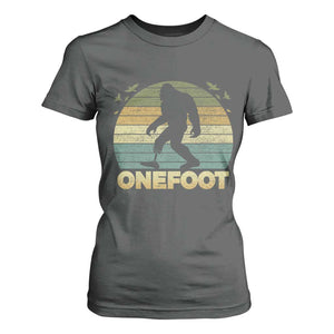 Onefoot Leg Amputee Recovery T Shirt For Women Retro One Foot Bigfoot TS10 Dark Heather Print Your Wear