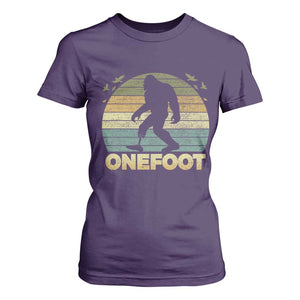 Onefoot Leg Amputee Recovery T Shirt For Women Retro One Foot Bigfoot TS10 Purple Print Your Wear