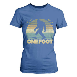Onefoot Leg Amputee Recovery T Shirt For Women Retro One Foot Bigfoot TS10 Royal Blue Print Your Wear