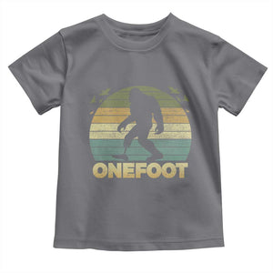 Onefoot Leg Amputee Recovery Toddler T Shirt Retro One Foot Bigfoot TS10 Charcoal Print Your Wear