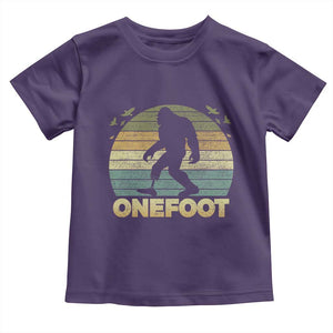 Onefoot Leg Amputee Recovery Toddler T Shirt Retro One Foot Bigfoot TS10 Purple Print Your Wear