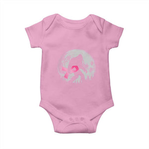 Bigfoot Pink Ribbon Breast Cancer Awareness Baby Onesie TS10 Light Pink Print Your Wear