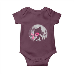 Bigfoot Pink Ribbon Breast Cancer Awareness Baby Onesie TS10 Maroon Print Your Wear