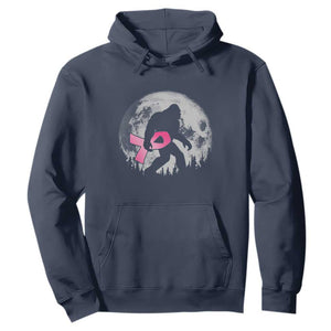 Bigfoot Pink Ribbon Breast Cancer Awareness Hoodie TS10 Navy Print Your Wear