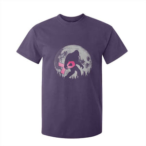 Bigfoot Pink Ribbon Breast Cancer Awareness T Shirt For Kid TS10 Purple Print Your Wear
