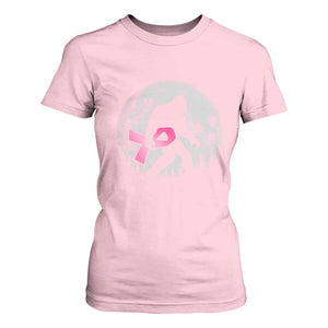 Bigfoot Pink Ribbon Breast Cancer Awareness T Shirt For Women TS10 Light Pink Print Your Wear