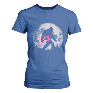 Bigfoot Pink Ribbon Breast Cancer Awareness T Shirt For Women TS10 Royal Blue Print Your Wear