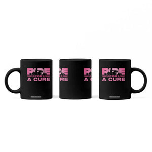 Breast Cancer Motorcycle Coffee Mug Pink Ribbon Ride For A Cure TS10 Print Your Wear