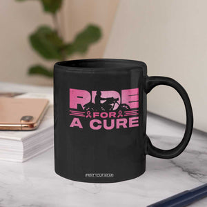 Breast Cancer Motorcycle Coffee Mug Pink Ribbon Ride For A Cure TS10 Print Your Wear