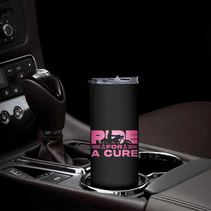 Breast Cancer Motorcycle Skinny Tumbler Pink Ribbon Ride For A Cure TS10 Print Your Wear