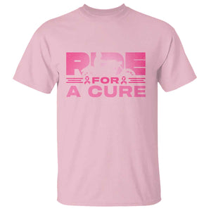 Breast Cancer Motorcycle T Shirt Pink Ribbon Ride For A Cure TS10 Light Pink Print Your Wear