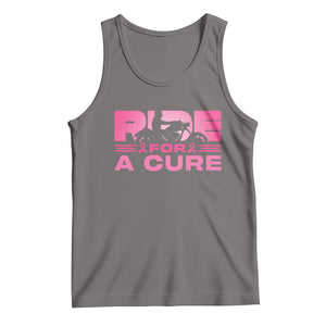 Breast Cancer Motorcycle Tank Top Pink Ribbon Ride For A Cure TS10 Deep Heather Print Your Wear