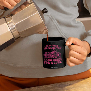 Breast Cancer Motorcycle Coffee Mug In October We Wear Pink Ride For A Cure TS10 Print Your Wear