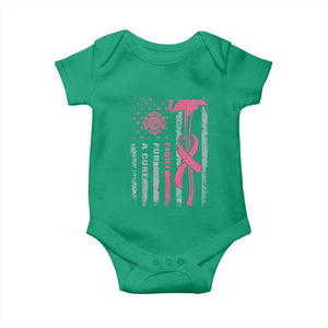 Firefighter Breast Cancer Awareness Baby Onesie Fight For A Cure American Flag TS10 Irish Green Print Your Wear