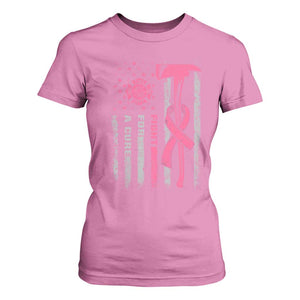 Firefighter Breast Cancer Awareness T Shirt For Women Fight For A Cure American Flag TS10 Azalea Print Your Wear