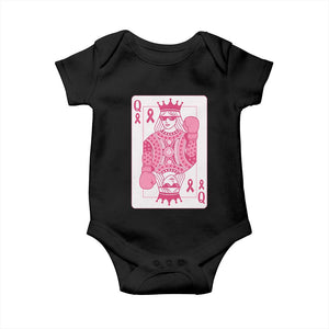 Breast Cancer Awareness Baby Onesie Queen Of Pink Ribbon Blackjack Cards Poker TS10 Black Print Your Wear