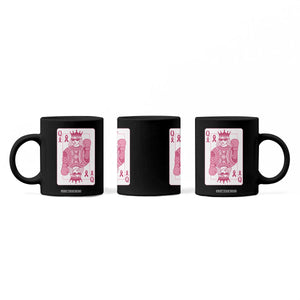 Breast Cancer Awareness Coffee Mug Queen Of Pink Ribbon Blackjack Cards Poker TS10 Print Your Wear
