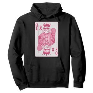 Breast Cancer Awareness Hoodie Queen Of Pink Ribbon Blackjack Cards Poker TS10 Black Print Your Wear