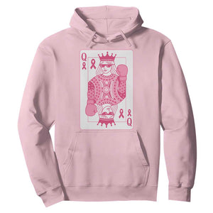 Breast Cancer Awareness Hoodie Queen Of Pink Ribbon Blackjack Cards Poker TS10 Light Pink Print Your Wear