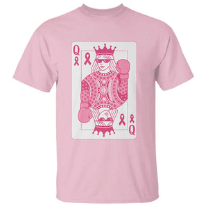 Breast Cancer Awareness T Shirt Queen Of Pink Ribbon Blackjack Cards Poker TS10 Light Pink Print Your Wear