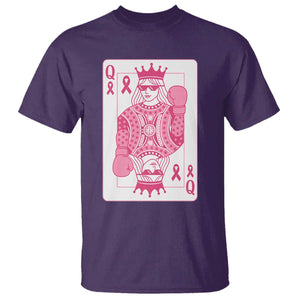 Breast Cancer Awareness T Shirt Queen Of Pink Ribbon Blackjack Cards Poker TS10 Purple Print Your Wear