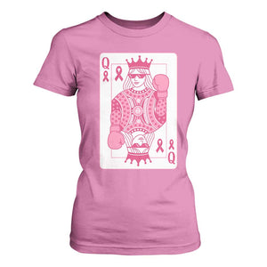 Breast Cancer Awareness T Shirt For Women Queen Of Pink Ribbon Blackjack Cards Poker TS10 Azalea Print Your Wear