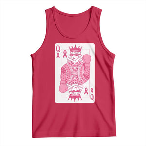 Breast Cancer Awareness Tank Top Queen Of Pink Ribbon Blackjack Cards Poker TS10 Red Print Your Wear