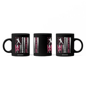 Baseball Breast Cancer Coffee Mug Pink Ribbon Strike Out Breast Cancer American Flag TS10 Print Your Wear