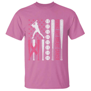 Baseball Breast Cancer T Shirt Pink Ribbon Strike Out Breast Cancer American Flag TS10 Azalea Print Your Wear