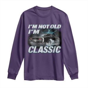 Vintage I'm Not Old I'm Classic Long Sleeve Shirt Funny Car Graphic Racing Drift Car TS10 Purple Print Your Wear