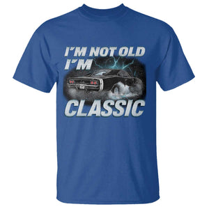 Vintage I'm Not Old I'm Classic T Shirt Funny Car Graphic Racing Drift Car TS10 Royal Blue Print Your Wear
