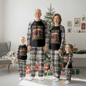 Funny Gambling Plaid Pajama Set Only A Problem If You're Losing Vintage Bootleg TS10 Christmas Plaid Print Your Wear