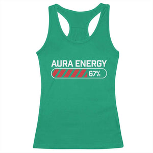 Funny Six Seven Racerback Tank Top Aura Energy at 67 Meme Gen Alpha Slang TS10 Irish Green Print Your Wear