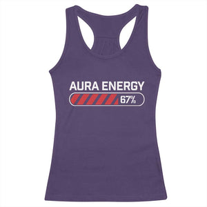 Funny Six Seven Racerback Tank Top Aura Energy at 67 Meme Gen Alpha Slang TS10 Purple Print Your Wear