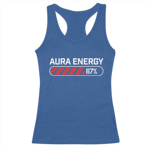 Funny Six Seven Racerback Tank Top Aura Energy at 67 Meme Gen Alpha Slang TS10 Royal Blue Print Your Wear