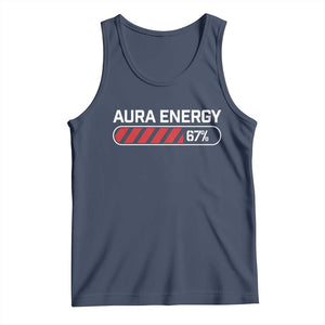 Funny Six Seven Tank Top Aura Energy at 67 Meme Gen Alpha Slang TS10 Navy Print Your Wear
