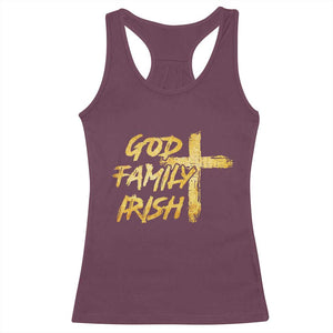 God Family Irish Racerback Tank Top Christian Faith Cross Notre Dame Game Day TS10 Maroon Print Your Wear