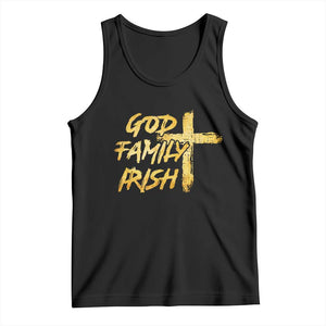 God Family Irish Tank Top Christian Faith Cross Notre Dame Game Day TS10 Black Print Your Wear