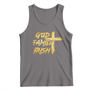 God Family Irish Tank Top Christian Faith Cross Notre Dame Game Day TS10 Deep Heather Print Your Wear